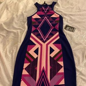 Express Dresses Geometric Dress multi color XS